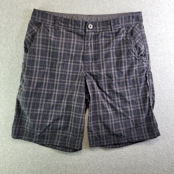 Lululemon Shorts Mens 36 Gray Plaid Kahuna Beach Skateboard Athleisure Resort - Picture 15 of 15